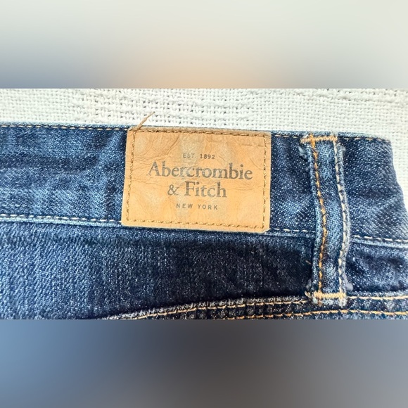Y2K Abercrombie & Fitch Denim micro mini Skirt Sz 10 - Picture 13 of 13